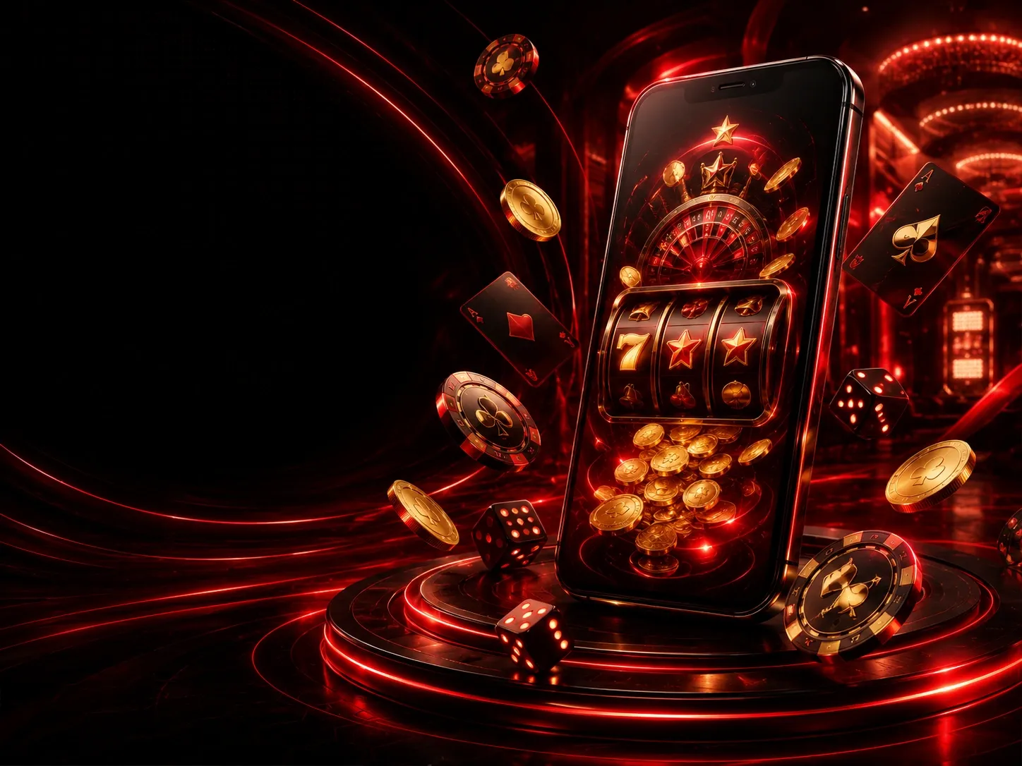 Redneon redslotmachine coin